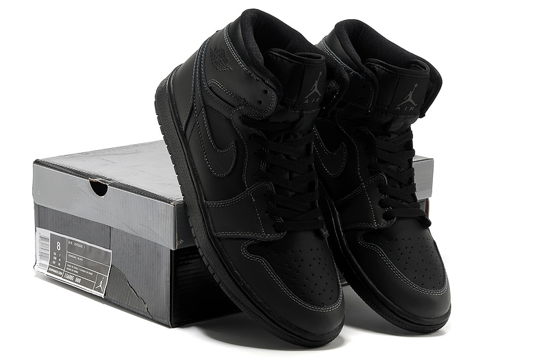 Air Jordan 1 High Black Shoes - Click Image to Close