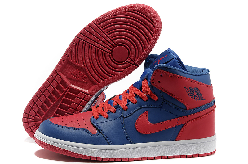 Air Jordan 1 High Red Blue White Shoes