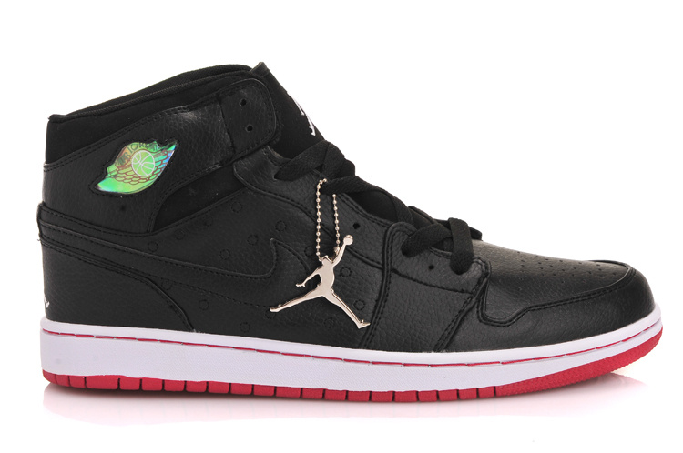 Air Jordan 1 Inserted Air Cushion Black White Red Shoes - Click Image to Close