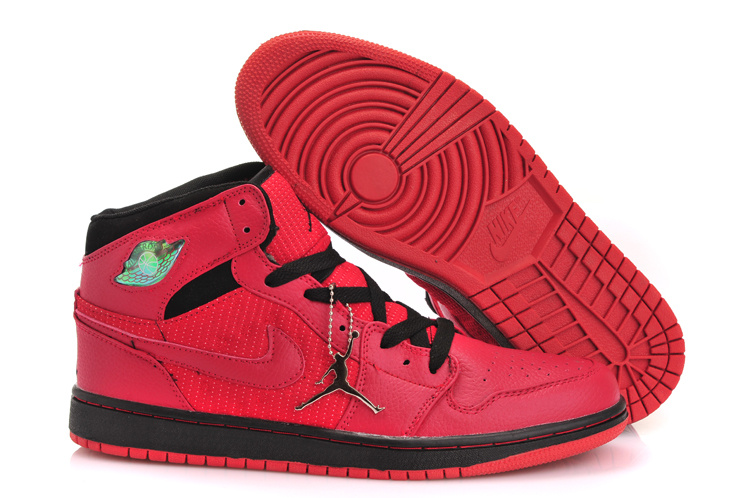 Air Jordan 1 Inserted Air Cushion Red Black Shoes