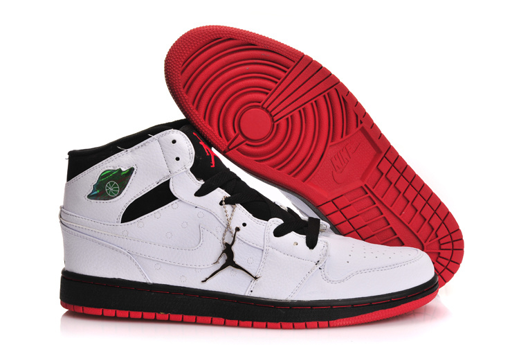 Air Jordan 1 Inserted Air Cushion White Black Red Shoes