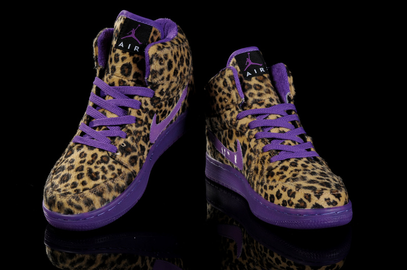 Air Jordan 1 Leopard Purple For Kids