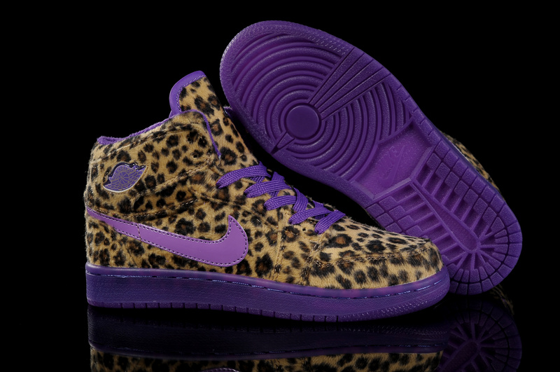 Air Jordan 1 Leopard Purple For Women - Click Image to Close