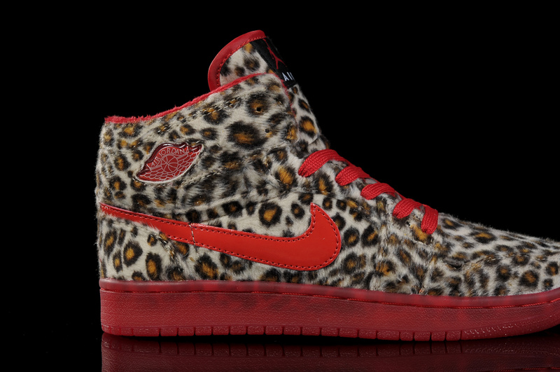 Air Jordan 1 Leopard Red For Kids - Click Image to Close