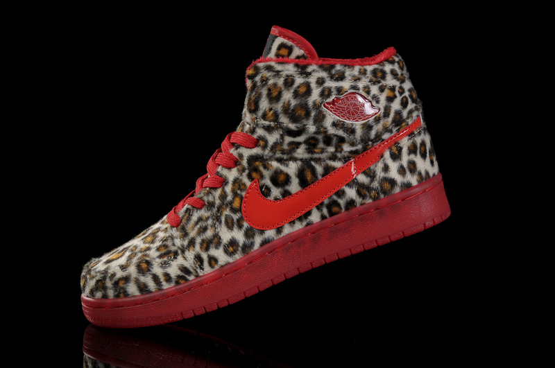 Air Jordan 1 Leopard Red For Kids - Click Image to Close