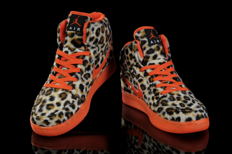 Air Jordan 1 Leopard White Orange For Kids - Click Image to Close