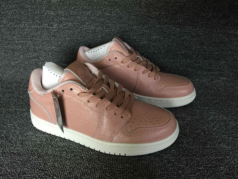 Air Jordan 1 Low No Swoosh Pink White Shoes For Women