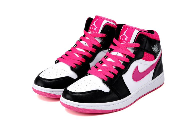 Air Jordan 1 Mid Grey White Black Peach Pink Shoes