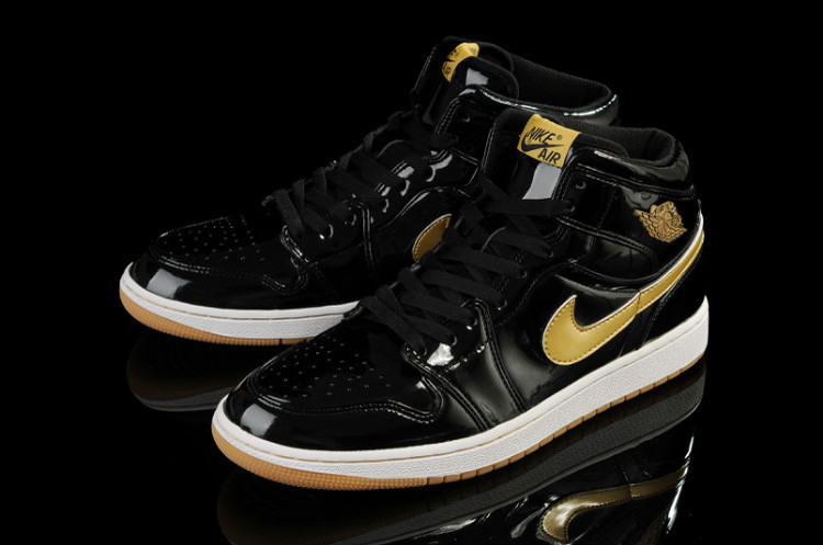 Air Jordan 1 Retro Black Gold Shoes - Click Image to Close