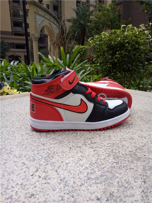 Air Jordan 1 Strap Black Red White Shoes