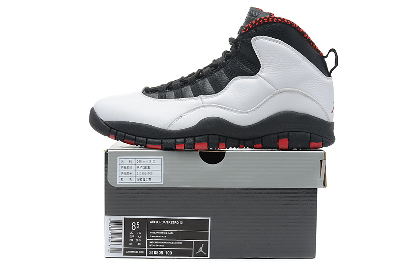 New Arrival Jordan 10 Grey Black Red Shoes