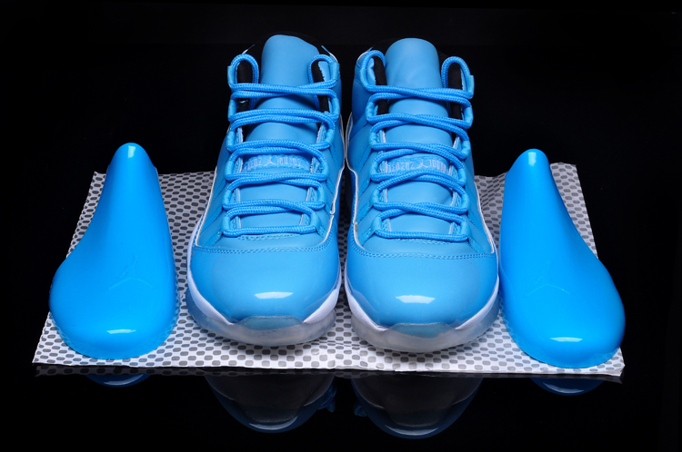 Air Jordan 11 Blue Basketball Shoes - Click Image to Close