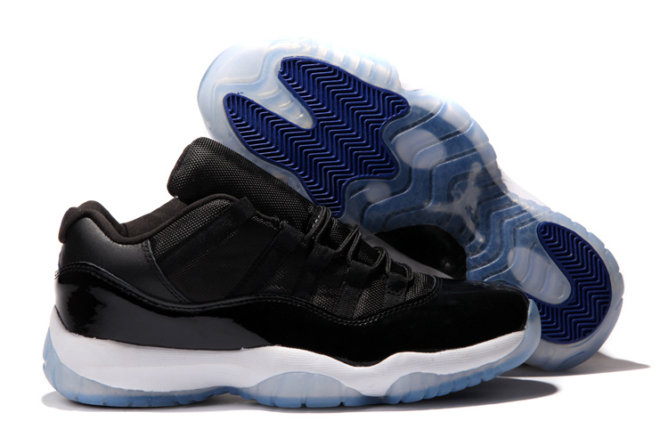Air Jordan 11 Low Black White Blue Shoes