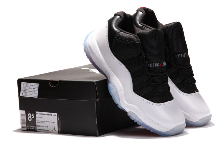 Air Jordan 11 Low Black White Shoes - Click Image to Close