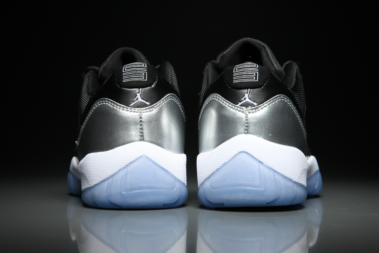 Air Jordan 11 Low Silver Black Blue Sole Shoes