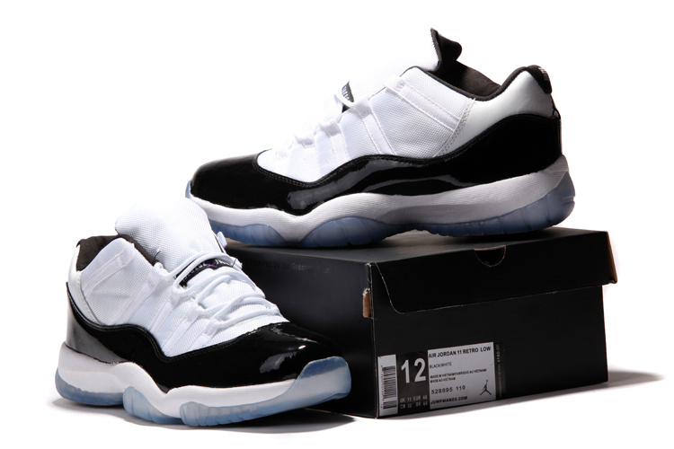 Air Jordan 11 Low White Black Concard Shoes