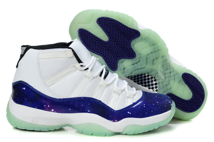 Air Jordan 11 Lunar Legend Edition White Blue Shoes - Click Image to Close