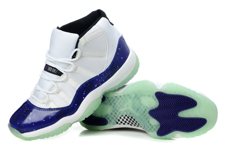 Air Jordan 11 Lunar Legend Edition White Blue Shoes - Click Image to Close