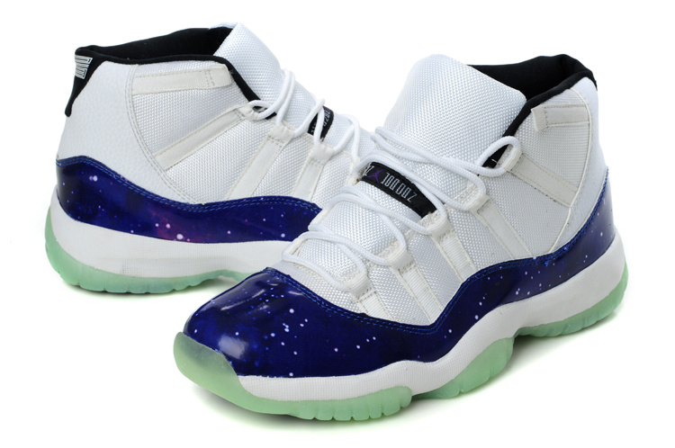 Air Jordan 11 Lunar Legend Edition White Blue Shoes - Click Image to Close