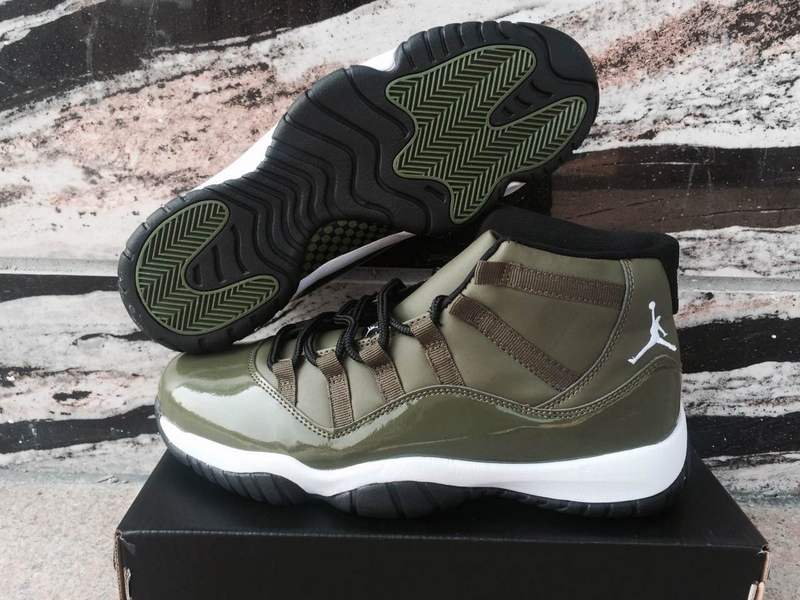 Air Jordan 11 Olive Green Shoes