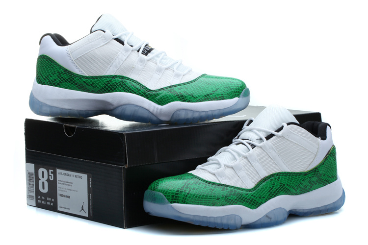 white and green 11s