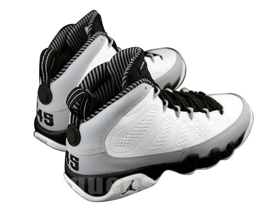 Air Jordan 9 Retro White Black Grey Shoes