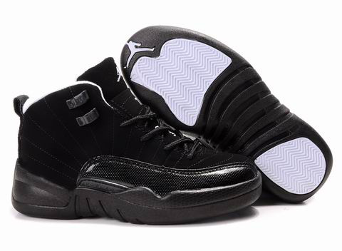 Air Jordan 12 Black For Kids