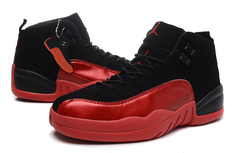 Air Jordan 12 Black Red For Women