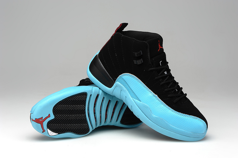 New Air Jordan 12 Gamma Blue Black For Women - Click Image to Close