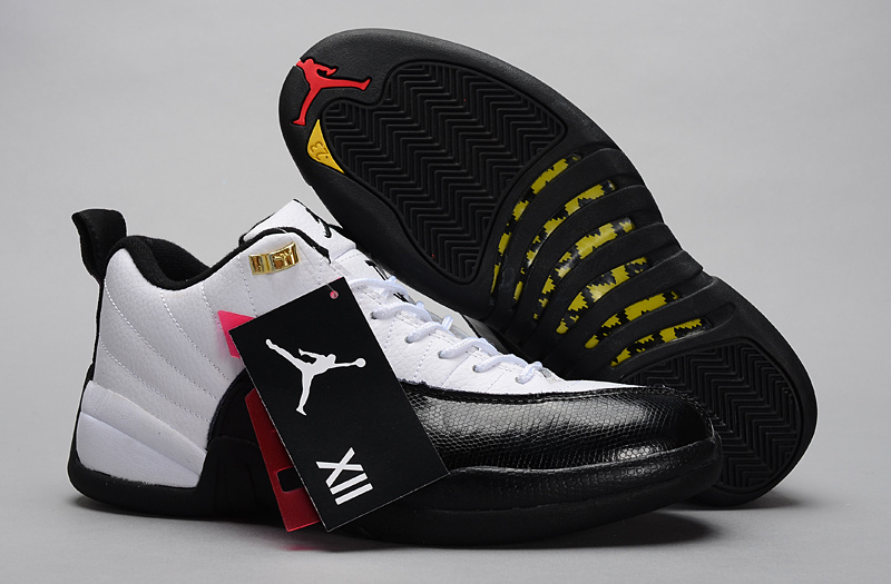 Air Jordan 12 Low White Black Shoes