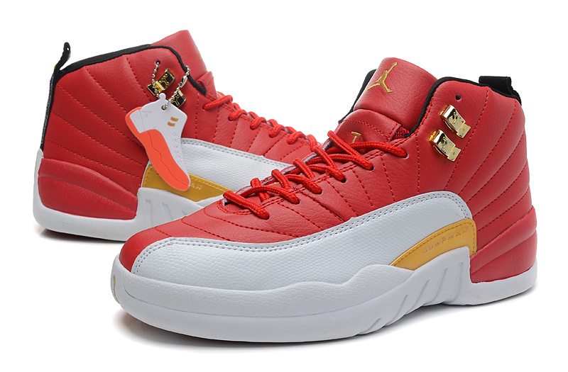 Air Jordan 12 Red White Orange For Women