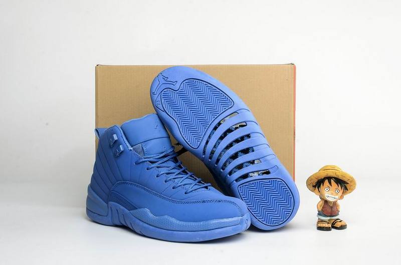 Air Jordan 12 Suede All Blue Shoes - Click Image to Close