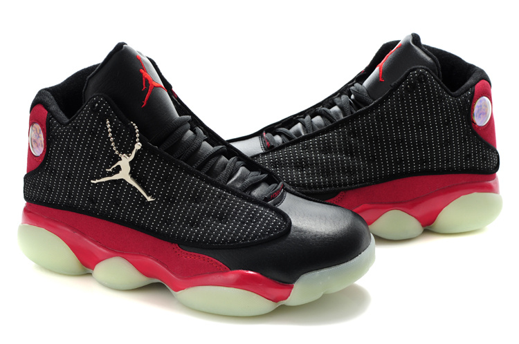 Midnight Air Jordan 13 Black White Red - Click Image to Close