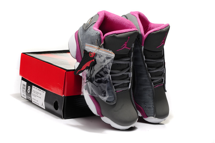 Air Jordan 13 Hardback Grey Pink White Shoes