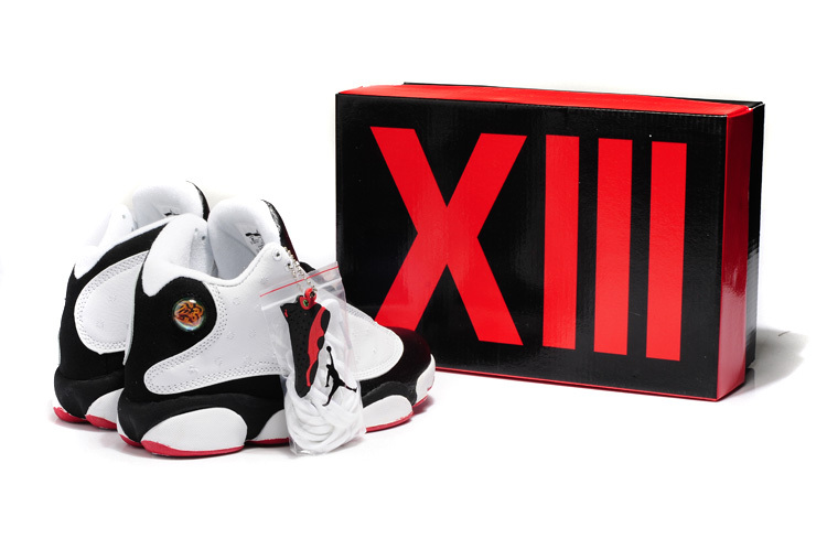 Air Jordan 13 Hardback White Black Red Shoes