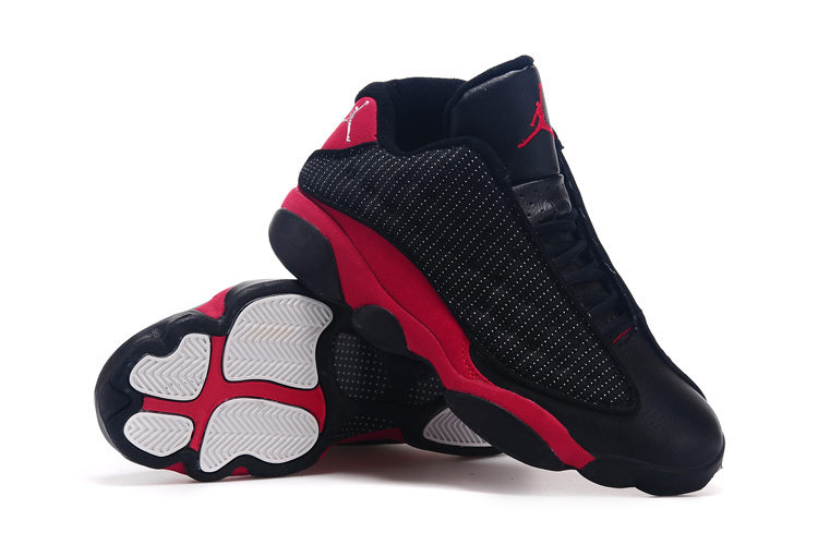 Air Jordan 13 Low 30th Black True Red Shoes - Click Image to Close