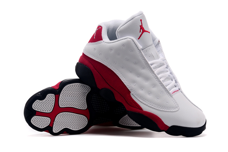 Air Jordan 13 Low 30th White Red Black Shoes