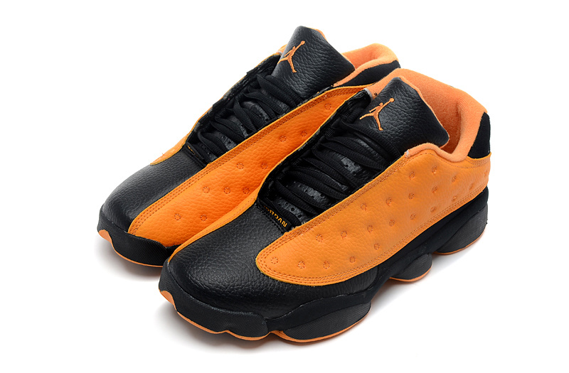 New Arrival Jordan 13 Low Black Orange Shoes - Click Image to Close