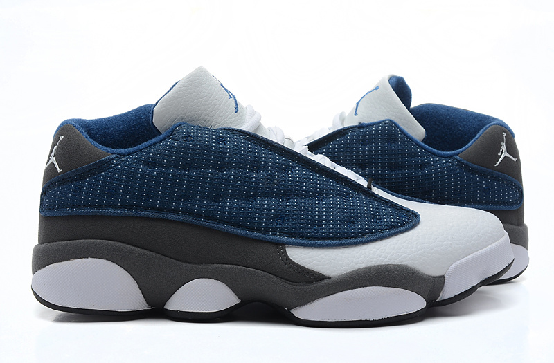 New Arrival Jordan 13 Low Blue White Grey Shoes