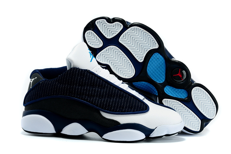 Air Jordan 13 Low Cut White Blue Shoes
