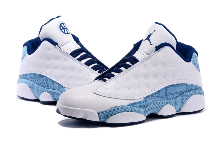 Air Jordan 13 Mid White Blue Shoes