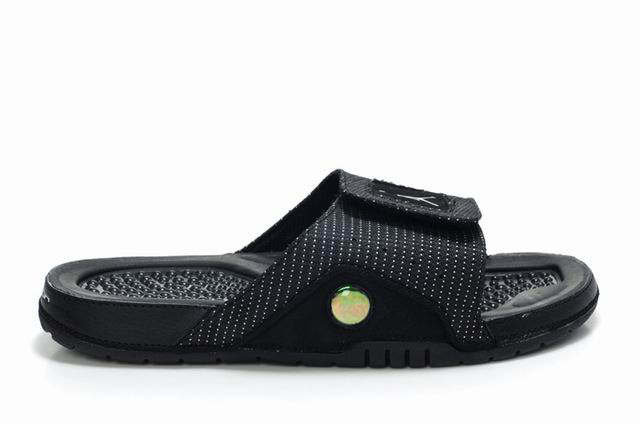 Air Jordan 13 Slipper All Black - Click Image to Close