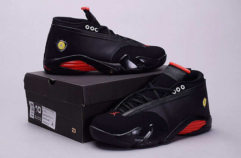 Air Jordan 14 Low 30th Black Red Shoes - Click Image to Close