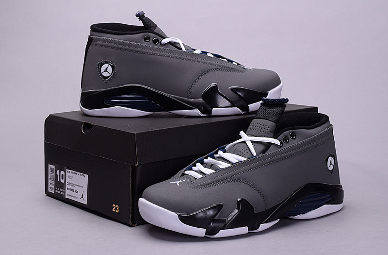 Air Jordan 14 Low 30th Grey Black White Shoes