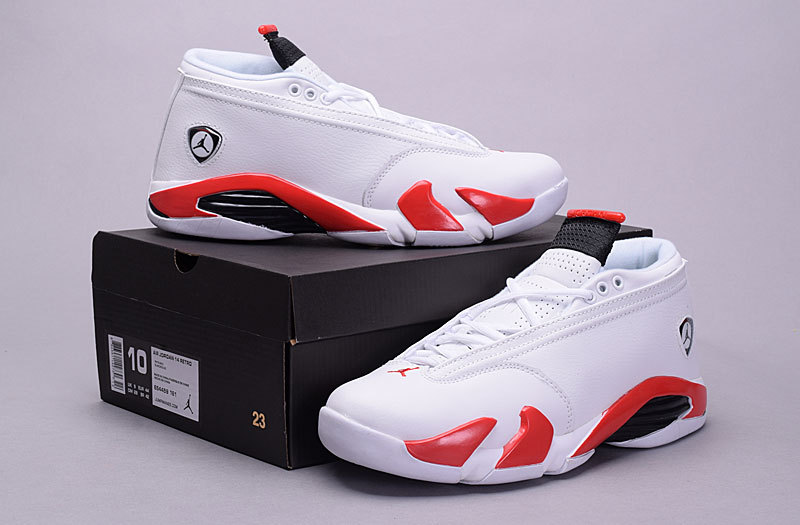 Air Jordan 14 Low 30th White Red Shoes