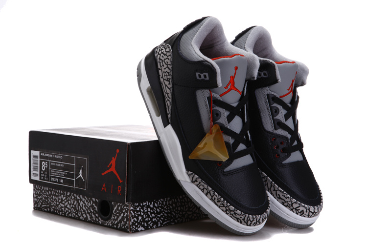 Air Jordan 3 Chalcedoney Edition Black Grey Cement