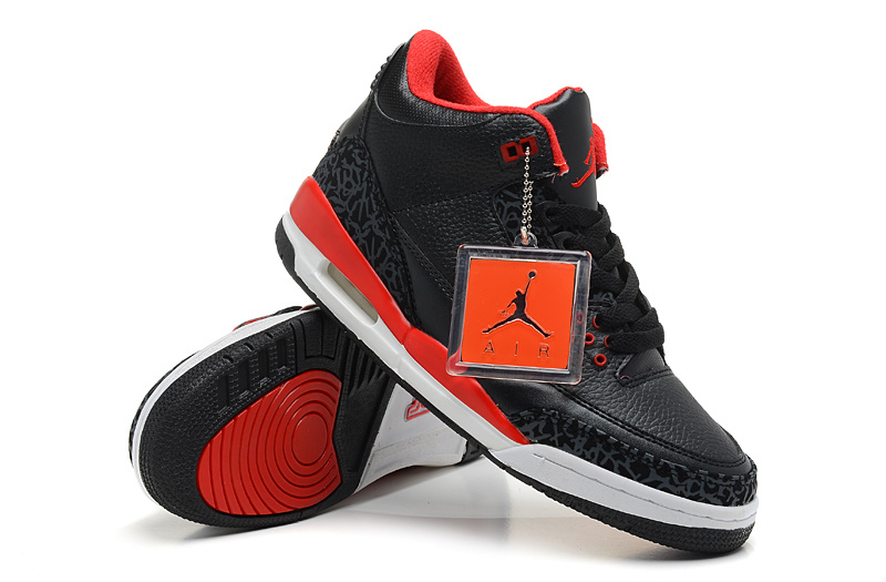 2013 Jordan 3 Hardback Black Red White Shoes - Click Image to Close