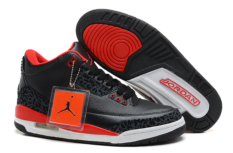 2013 Jordan 3 Hardback Black Red White Shoes - Click Image to Close