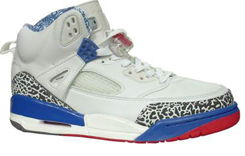 Air Jordan Shoes 3.5 White Blue Red - Click Image to Close