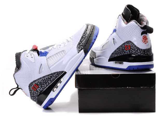 Air Jordan Shoes 3.5 White Grey Blue - Click Image to Close